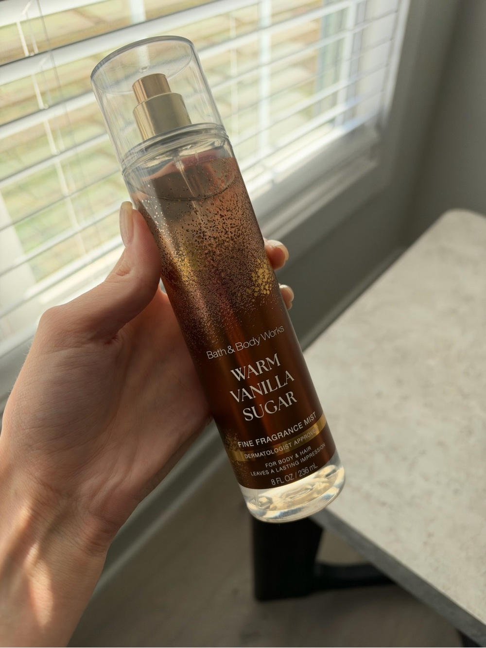 Bath & Body Works Warm Vanilla Sugar Fine Fragrance Mist - Brown & Gold